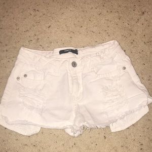 White jean shorts